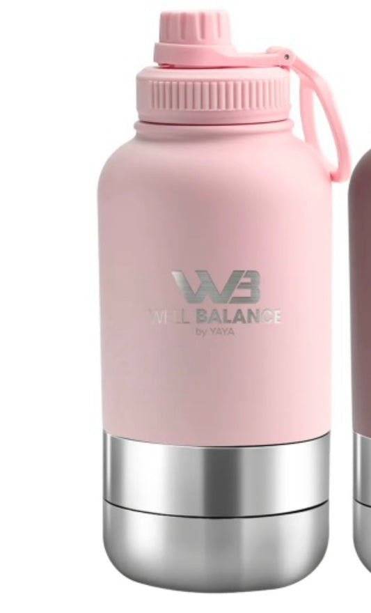 Well Balance by Yaya 3-in-1 Portable Stainless Steel Pet Travel Bottle